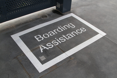 Boarding Assistance Zone decal old